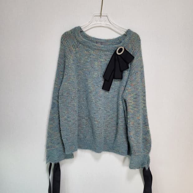 LeNic&McCoy 루즈핏 리본 니트 free55-77