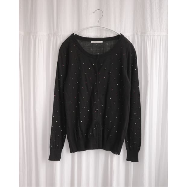 Retro girl dot cardigan