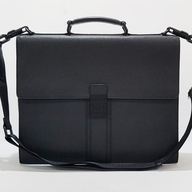 버버리 레더 블랙 브리프케이스