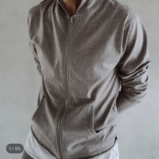 모노프리베 텍스쳐드 후디 집 차콜