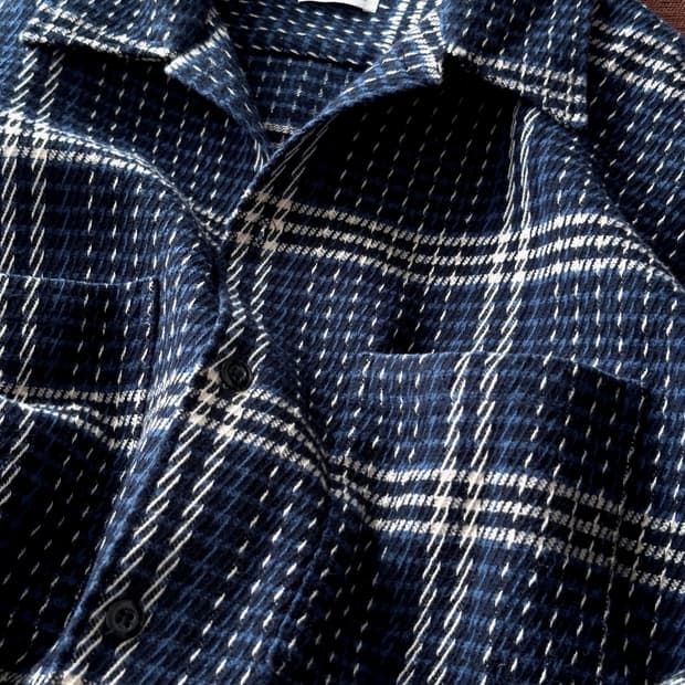 Cotton woven check design shirket
