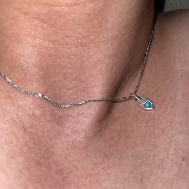 S925 빈티지 터키석 팬던트목걸이 남자목걸이