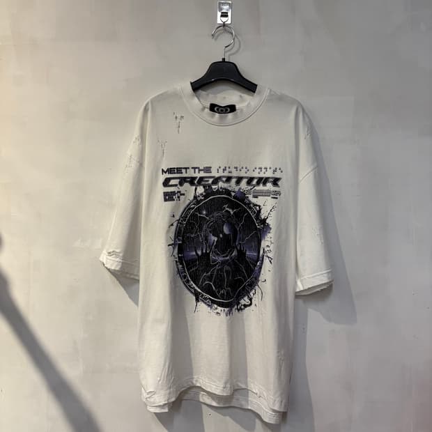 시비전 크리에이터 디스트레스드 반팔 화이트