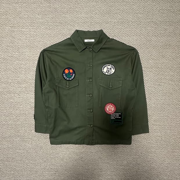 BACK NUMBER patch work military jacket