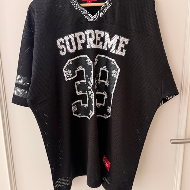 슈프림(Supreme) 반다나 풋볼 저지 -25SS 블랙XL