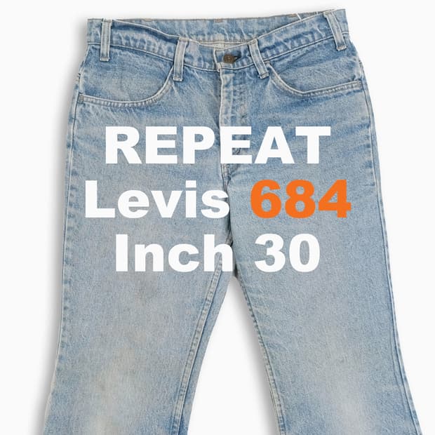 리바이스 684 오렌지탭 연청 70s USA 30인치 OR6843201