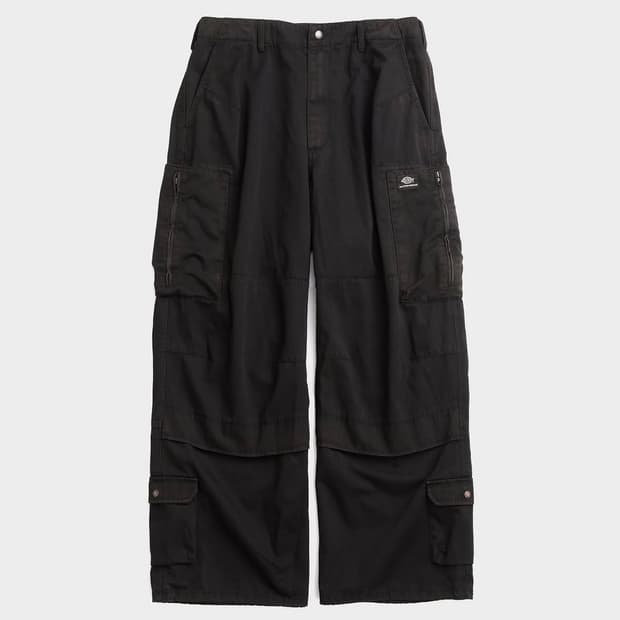 X 디키즈 카고 워크팬츠 Washed Black