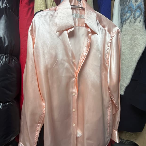 Vintage 핑크 새틴 shirts