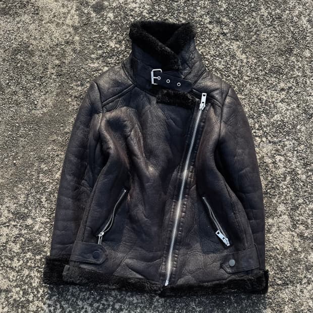Black shearling jacket