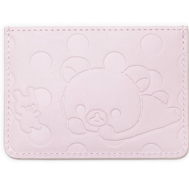 허그유어스킨 코리락쿠마 도트 카드 지갑 핑크