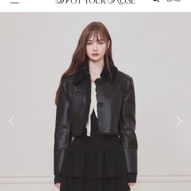낫유어로즈 Short reversible leather mustang