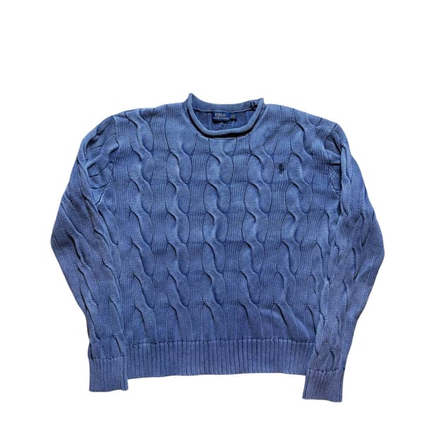 폴로 여성용 롤넥 꽈배기 니트