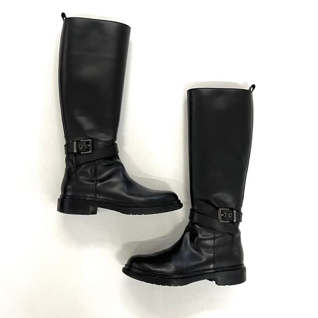 세르지오 로시 벨트 스트랩 모터 롱부츠