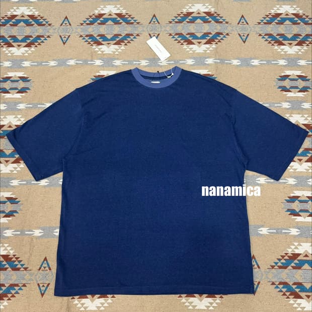 [L][105] 나나미카 레이온 코튼 반팔 티셔츠 페이드블루