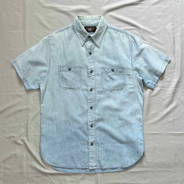 RRL 더블알엘 샴브레이 반팔 셔츠