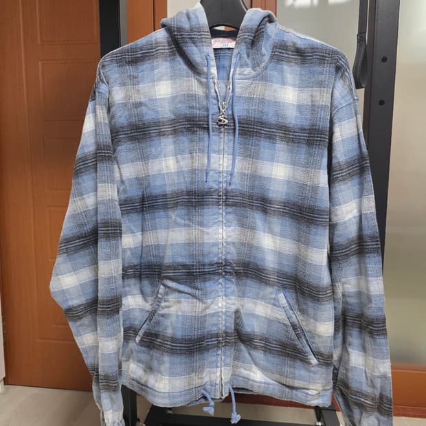 Yardsale 타탄 후드 집업 xl