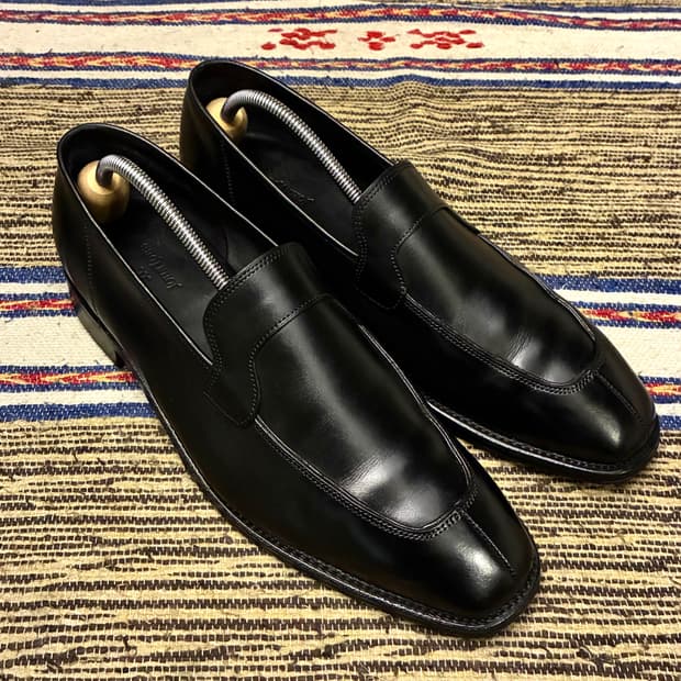 (7.5E)JOHN LOBB 존롭 도체스터 카프스킨 레더 로퍼 구두
