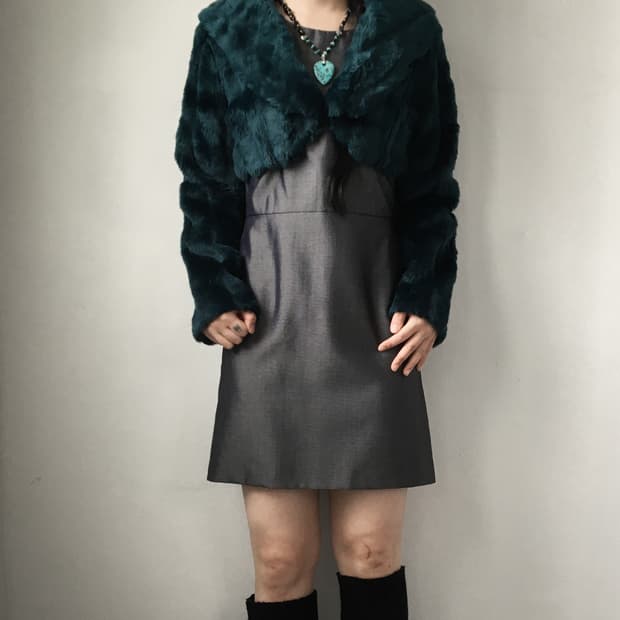 Fake fur bolero jacket
