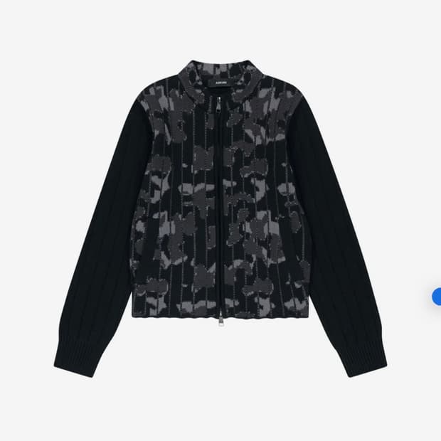 아캄 카모 니트 집업 가디건 Black 2