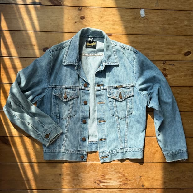 90‘s 랭글러 3세대 데님자켓 연청 지쟌