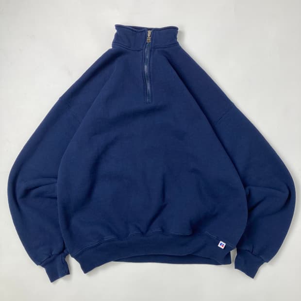 90s Russell Quarter Zip Sweatshirt (navy
