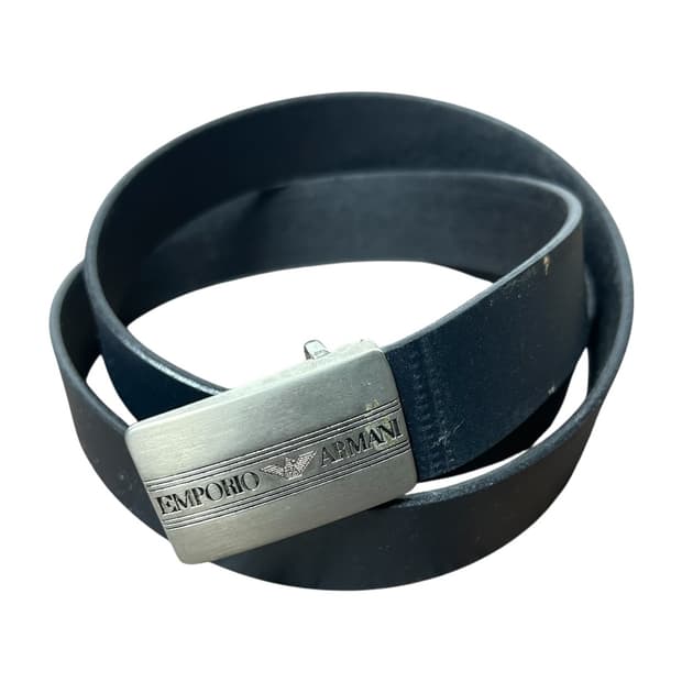 [EMPORIO ARMANI] 엠포리오아르마니 로고 레더 벨트