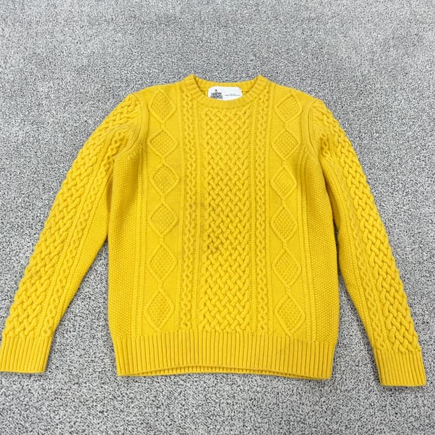 유나이티드애로우즈 해밀턴 램스울 피셔맨 아란 크루넥 스웨터