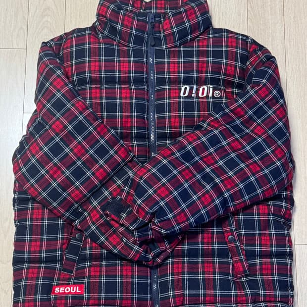 오아이오아이 체크패딩