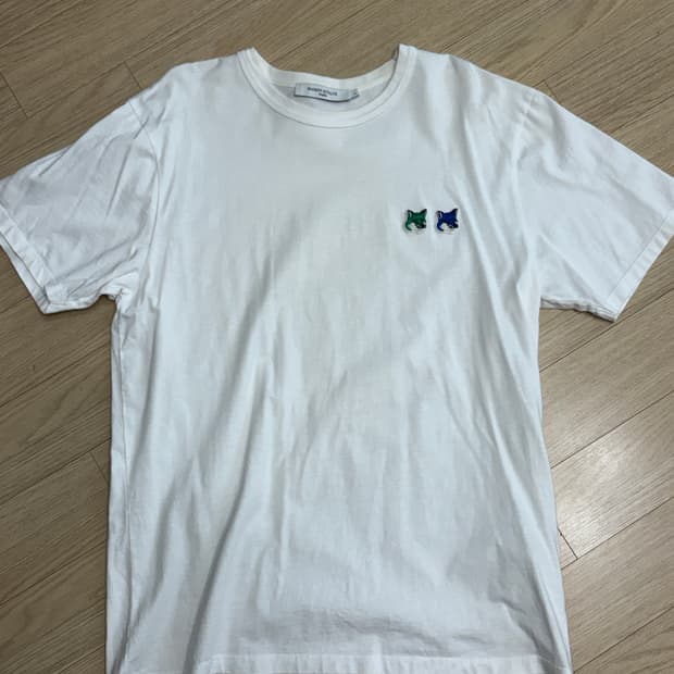 메종키츠네 더블폭스헤드 티셔츠 화이트