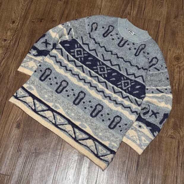  his miss 패턴 니트 스웨터