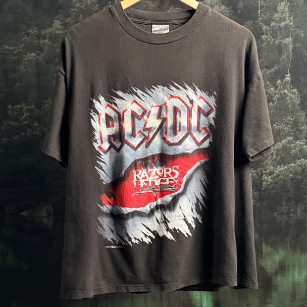 (XL) 90s AC/DC Razors Edge 투어 밴드티