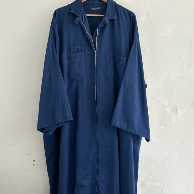 Y’s 요지야마모토 90’s 블루 롱 코튼 자켓