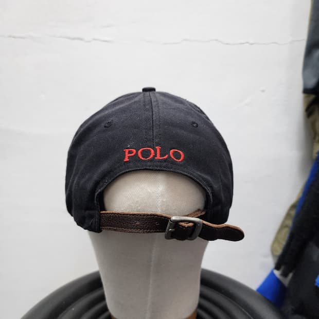 폴로 가죽 스트랩 볼캡