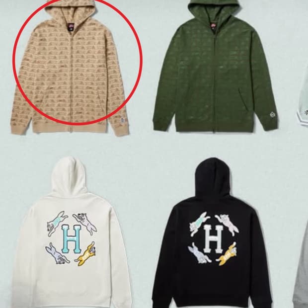 BBC ICECREAM x HUF 김프 풀집 스웨트 파카 후디