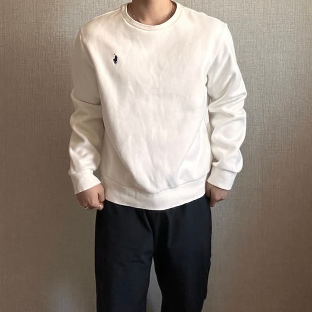 폴로 랄프로렌 화이트 신형 맨투맨