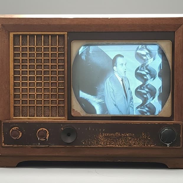 빈티지 TV [대여] GE 10인치 흑백 레트로 TV