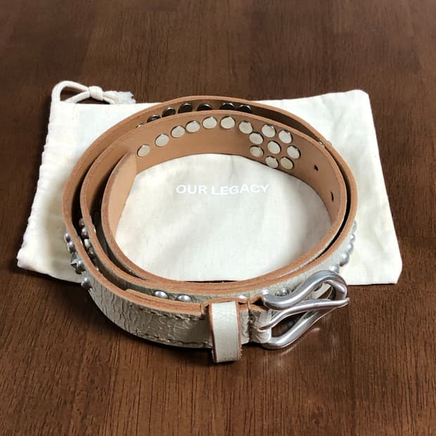아워레가시 스타폴 벨트 크랙 화이트 L90 (30-32 size)
