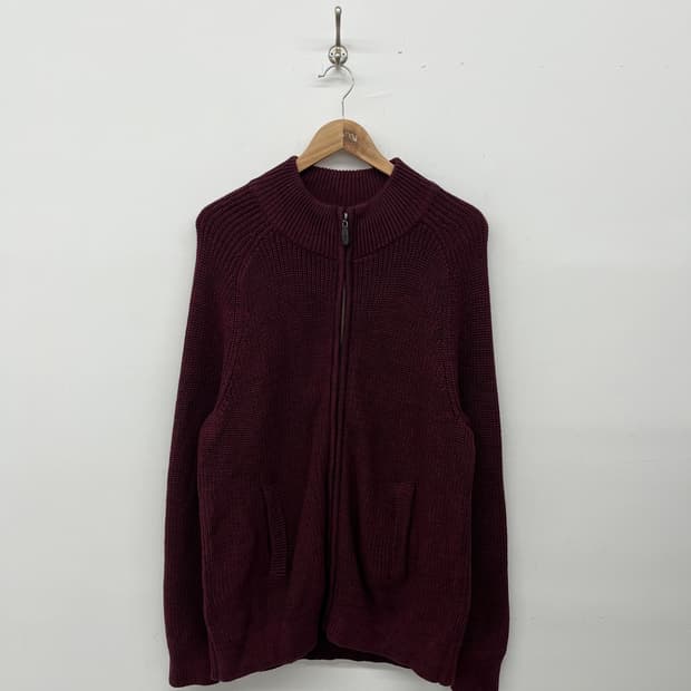 엘엘빈 니트 짚업 가디건 남L