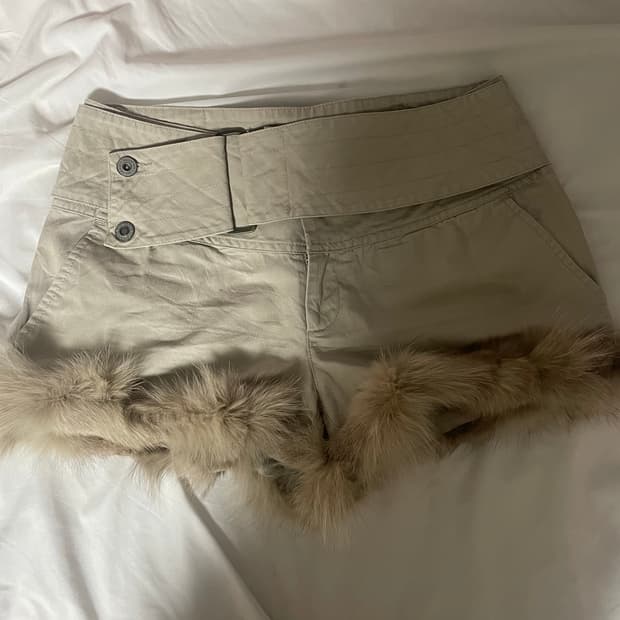 갸루 펑크 퍼 팬츠