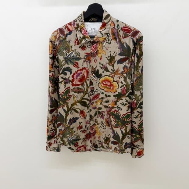 Archivio J.M. Ribot 플라워 패턴 버튼 셔츠