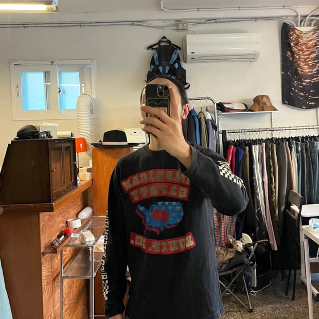 Buco 부코 아메리칸 세이프티 그래픽 긴팔티셔츠