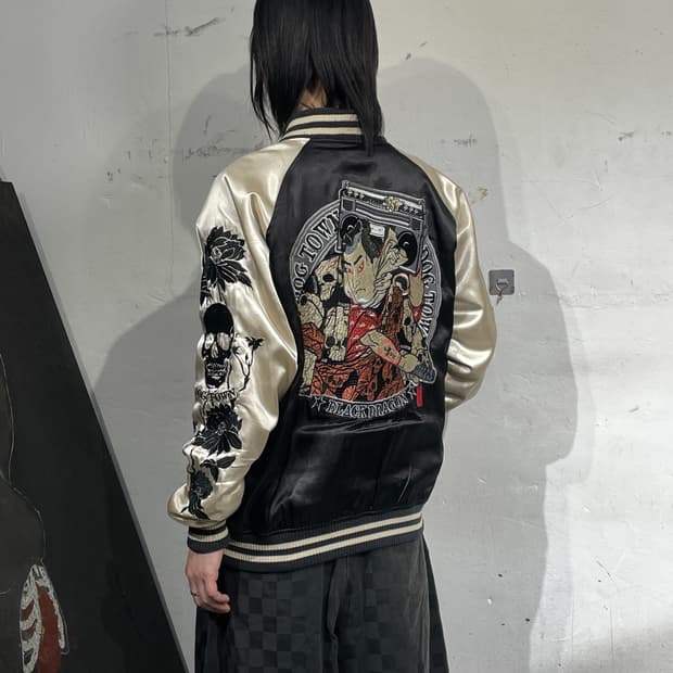 도그타운 블랙 드래곤 사무라이 수이베어 자켓 스카잔 오리엔탈 자수 스카쟌