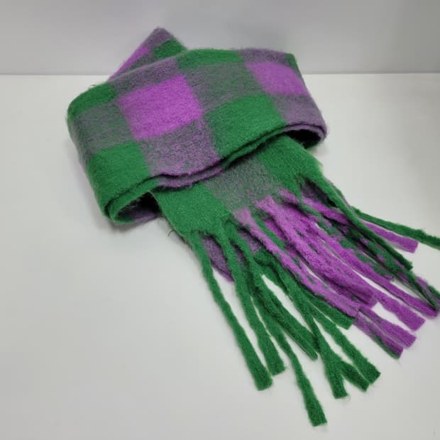 써스데이아일랜드 23FW 빅킹엄 체크 머플러 / 210x38
