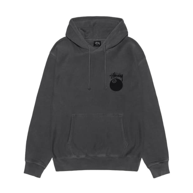 스투시 8볼 피그먼트 후드티 L