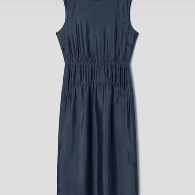 KUHO 구호 2023 슬리브리스 셔링 롱 원피스 4사이즈