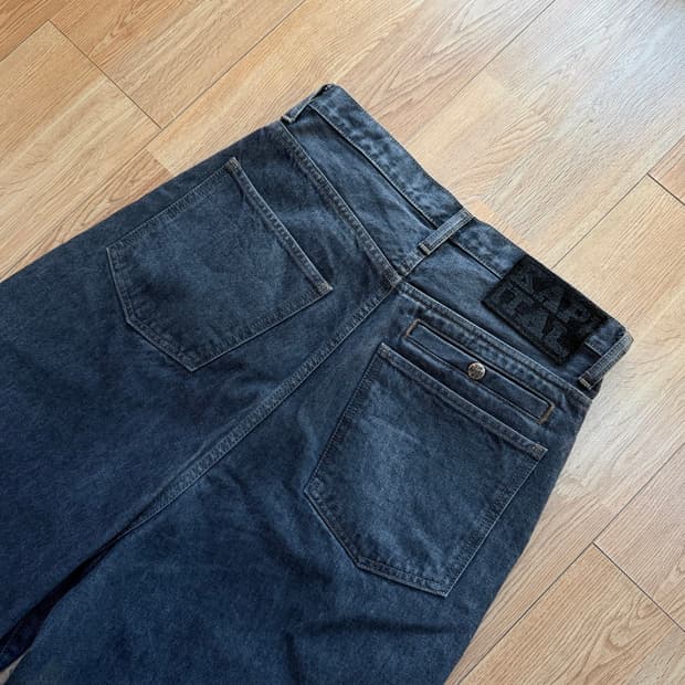 캐피탈 14oz 블랙x키나리 데님 포트 팬츠