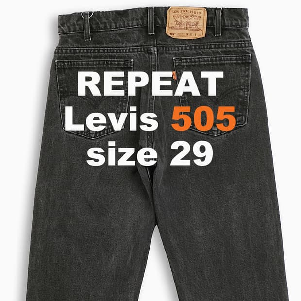 리바이스 505 오렌지탭 흑청 90s USA 29인치 OR5053138