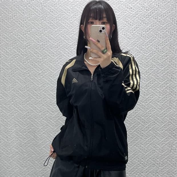 아디다스 캐주얼 스포티 검골 삼선 바람막이 자켓 95 C13398