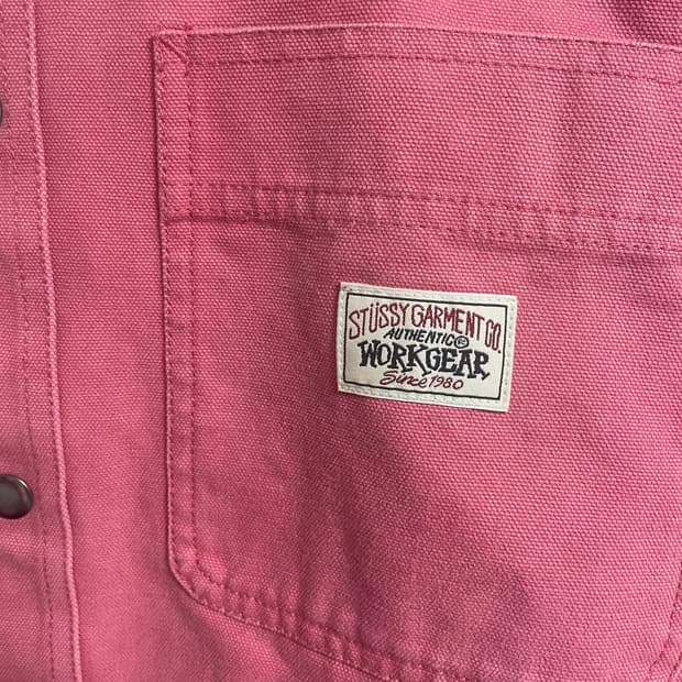 스투시 헤비 워시드 캔버스 셔츠 베리