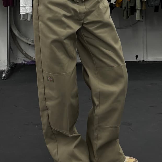 디키즈 베이지 더블니 팬츠